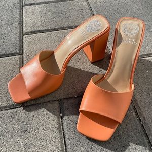 Vince Camuto Daisana Mimosa Orange block heeled sandal